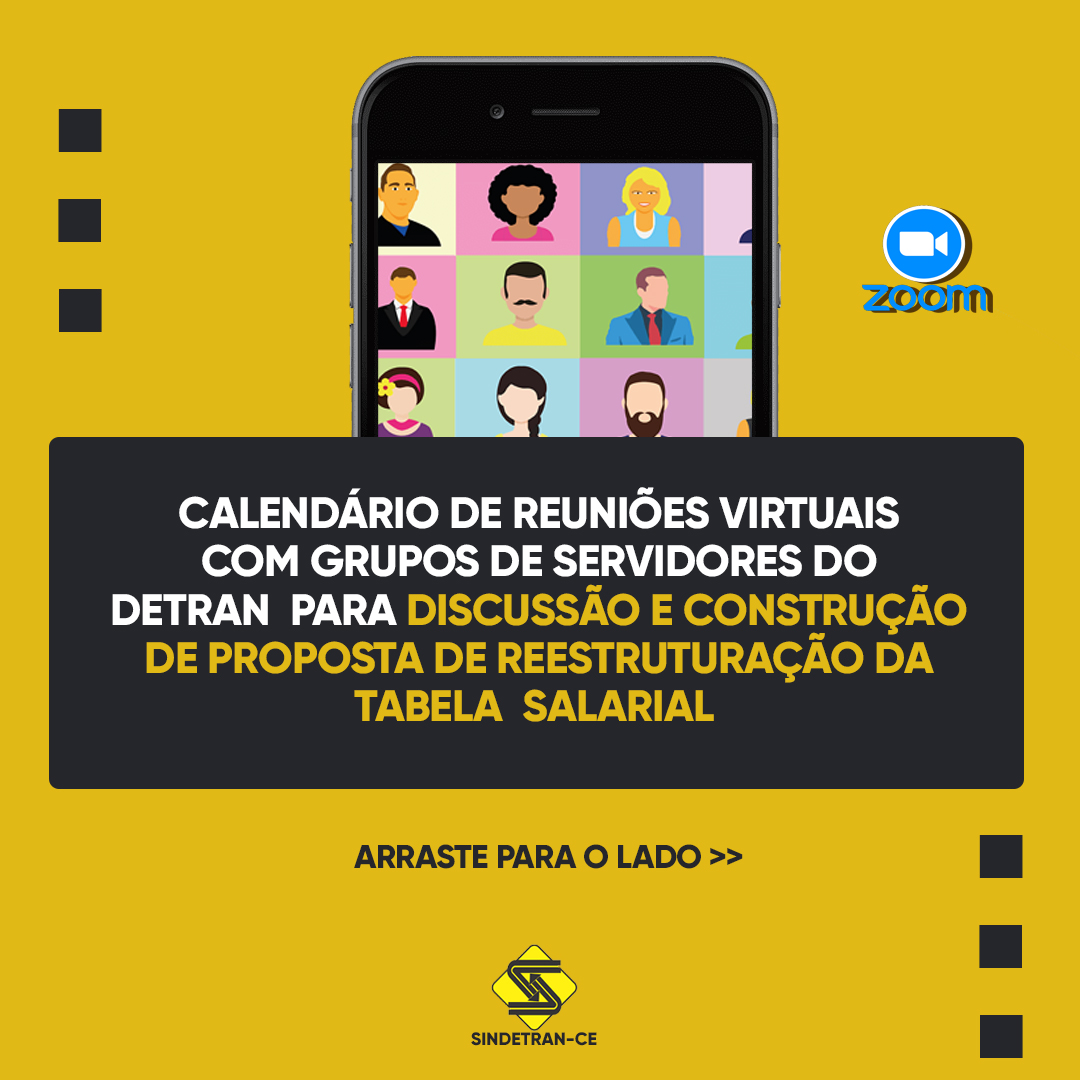 CalendÁrio De ReuniÕes Virtuais Com Grupos De Servidores Do Detran Para