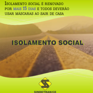 ISOLAMENTO SOCIAL SINDETRAN