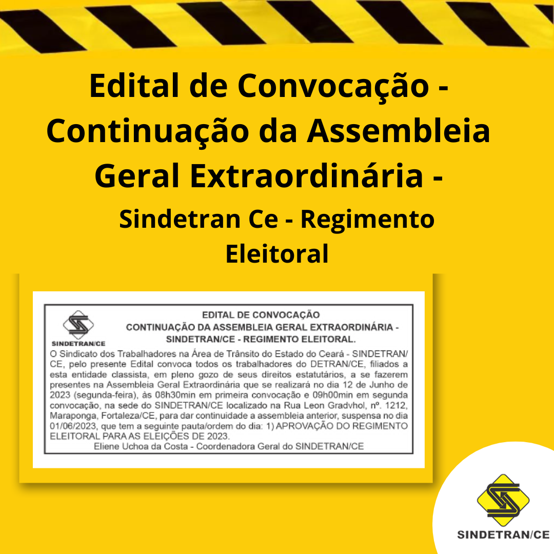 Edital de Convocação de Assembleia Geral Extraordinária 14.06.23